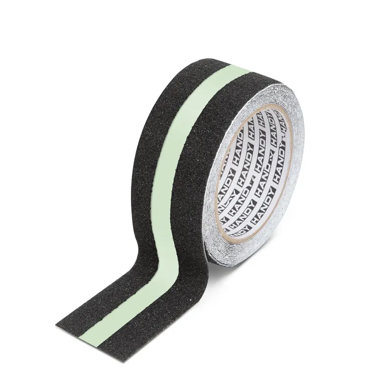 Ragasztószalag - csúszásmentes - 5 m x 50 mm - foszforeszkáló / fekete Rendeld meg most