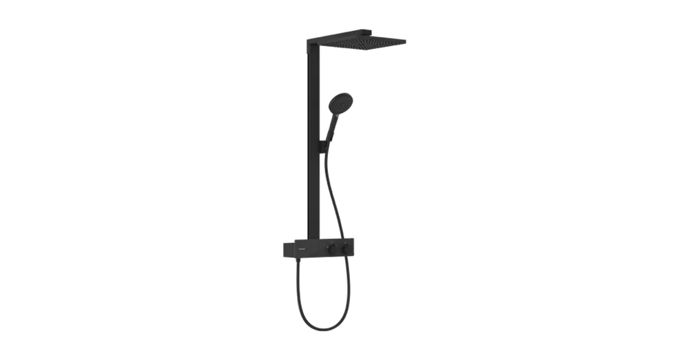 Alacsony ár Hansgrohe Raindance E Showerpipe 300, 1jet EcoSmart ShowerTablet 350 Matt Fekete 27362670