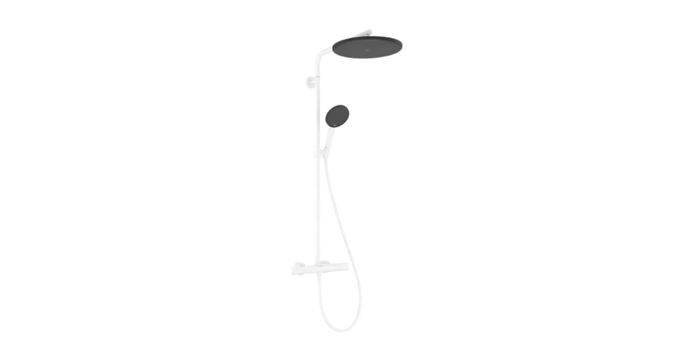 Gyors kiszállítás Hansgrohe Raindance Alive S Puro Showerpipe 300, 1jet, Ecostat Element Matt Fehér 24592700