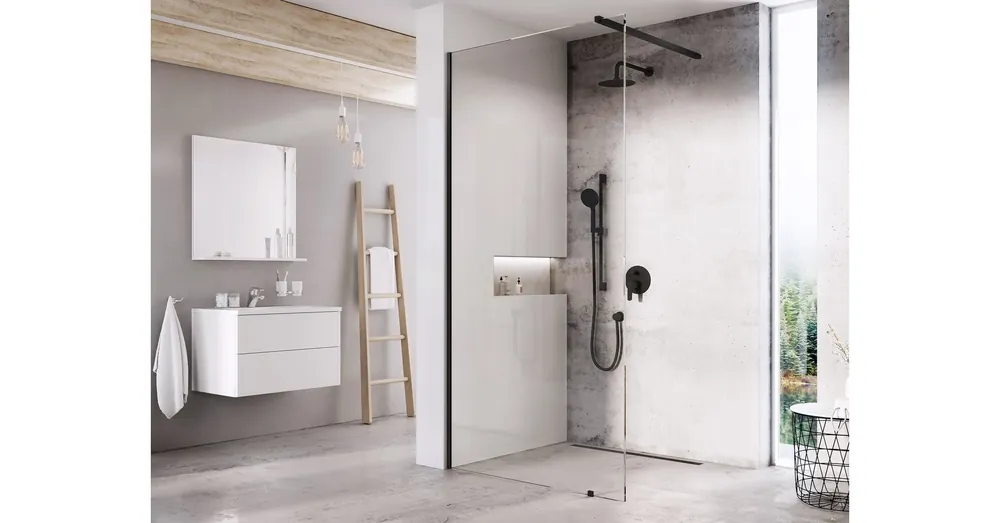Ajánlat Ravak Walk-In Wall Set 160, zuhanykabin fekete+transparent GW9WS030SZ1