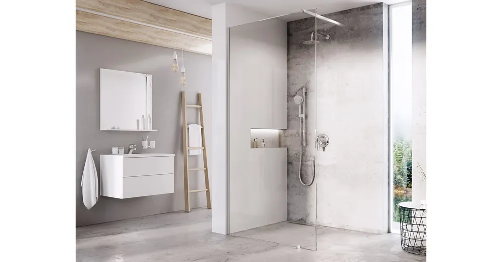 Újdonság Ravak Walk-In Wall Set 150, zuhanykabin krómhatású+transparent GW9WP0C0SZ1