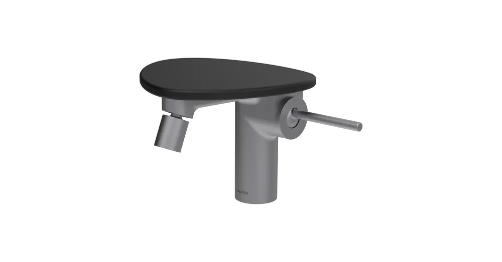 LAUFEN ADA Bidé csaptelep, Click-Clack lefolyófedővel, tálca lyuk nélkül, Rozsdamentes Acél/Matt Fekete HF506710503060 Rendeld meg most