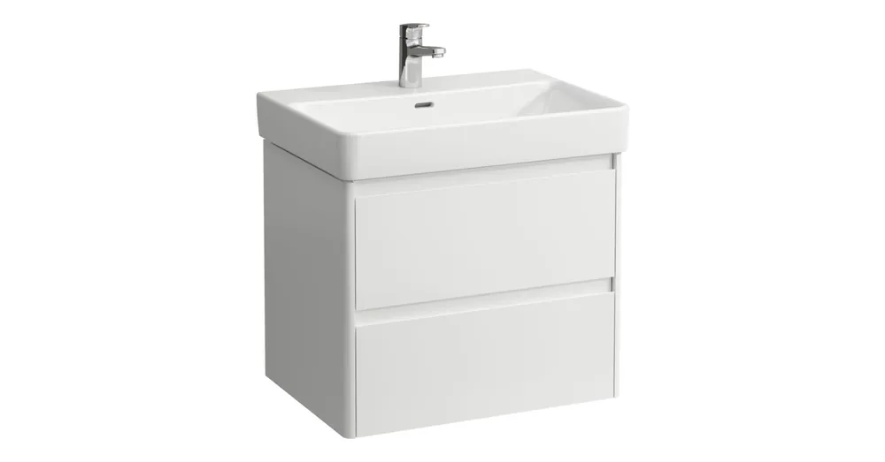 LAUFEN BASE 2.0 Alsószekrény, 2 fiók, PRO S H810964 / PRO X 810864mosdóhoz, Fényes Fehér H4112821082611 Kiárusítás