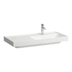 Outlet Laufen MEDA Mosdó 100 × 46 cm, bal polcos, túlfolyónyílás nélkül, egy csaplyukkal, Fehér H8171170001111