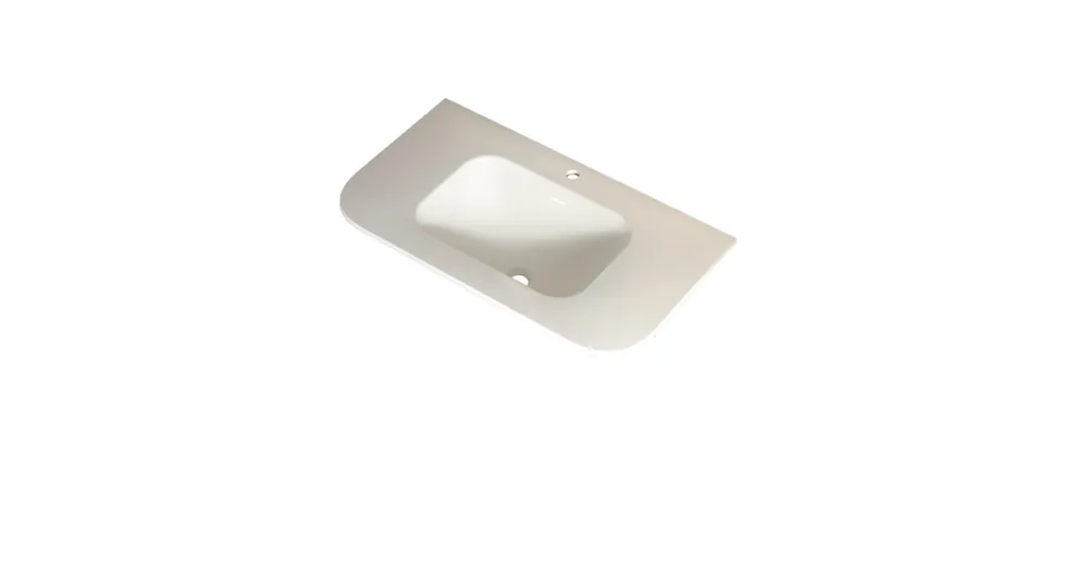 Utolsó esély AREZZO design SIERRA 80 cm-es beépíthető solid surface mosdó, fehér AR-141580W