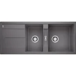 Blanco Metra 8 S két medencés gránit mosogató csepegtető felülettel 116x50 cm, palaszürke 518884 Expressz kézbesítés