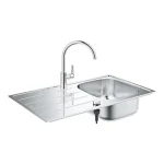Kihagyhatatlan ajánlat Grohe BAU Konyhai mosogatótálca és csaptelep garnitúra 31562SD1