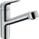 Hansgrohe Focus M42 Egykaros konyhai csaptelep kihúzható kifolyóval króm 71814000 Újdonság