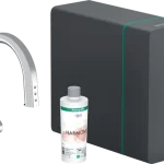 Expressz kézbesítés Hansgrohe Aqittura M91 Vízszűrős konyhai csaptelep és szódakészítő rendszer 210, kihúzható zuhanyfejjel, 1jet, sBox, Króm 76838000