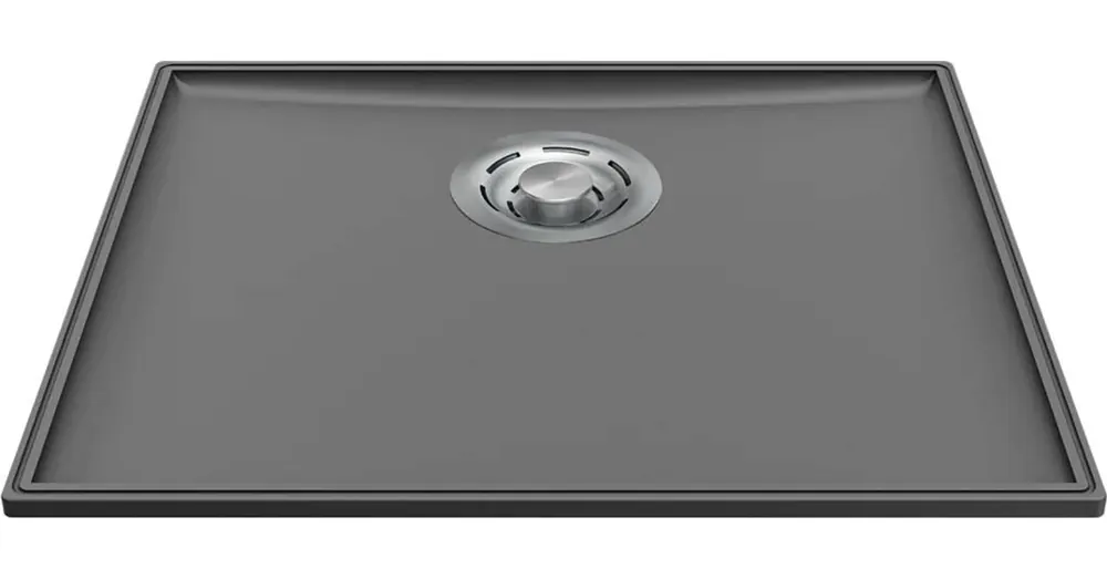 Kihagyhatatlan ajánlat ELLECI - Mosogatótálca Essenza 50 46,2x38,2 Keratek K99 Dark Grey inox tartozékokkal LKES5099