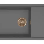 Korlátozott ajánlat ELLECI - Mosogatótálca Sintesi 510 Keratek K99 Dark Grey bronz tartozékokkal LKS51099BRZ