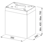 Faber Felső kürtő - hosszabbító Kit H450-590 Sötétszürke matt, 112.0516.430 Újdonság