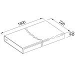 Expressz szállítás Faber Lapos csatorna TR1500 220x55x1500 mm, 112.0157.294