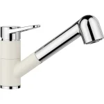 Blanco WEGA-S II mosogató csaptelep, kihúzható zuhanyfejjel, HD, törtfehér / króm 526982 Expressz szállítás