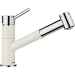 Outlet Blanco KANO-S Vario mosogató csaptelep, kihúzható zuhanyfejjel, HD, törtfehér / króm 527966
