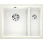 Expressz szállítás Blanco Subline 350/150-U két medencés 56,7x45,6 cm kerámia mosogató, fényes fehér 523741