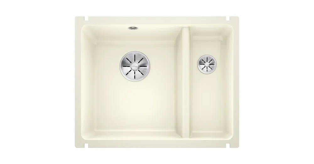 Prémium Blanco Subline 350/150-U két medencés 56,7x45,6 cm kerámia mosogató, fényes magnólia 523742