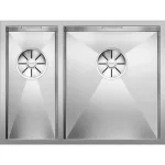 Azonnali szállítás Blanco Zerox 340/180-U jobbos két medencés rozsdamentes acél mosogató 58,5x44 cm, selyemfényű 521614