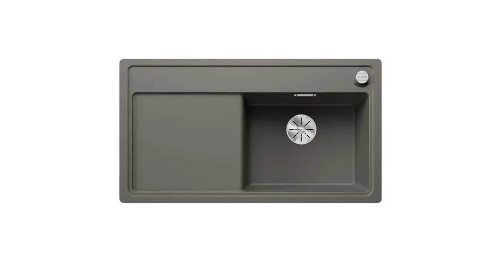 Blanco Zenar 5 S-F egymedencés gránit mosogató csepegtetővel 90x50 cm, jobbos / vulkánszürke 527366 Vásárlói kedvenc