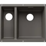 Kedvezményes ár BLANCO SUBLINE 340/160-U jobbos másfél medencés, 55,5x46 cm-es gránit mosogató, vulkánszürke 527811