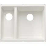 BLANCO SUBLINE 340/160-U jobbos másfél medencés, 55,5x46 cm-es gránit mosogató, fehér 527815 Árcsökkenés