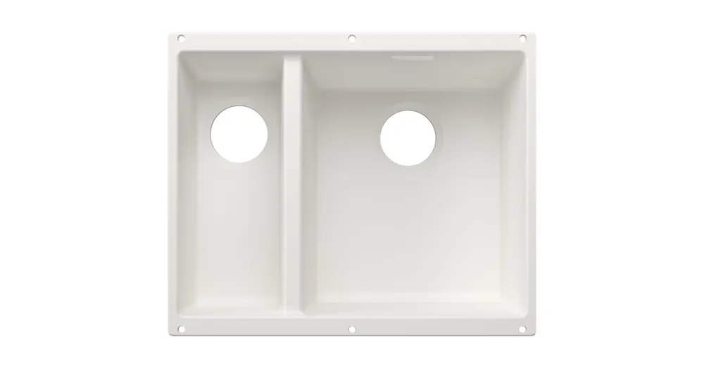 BLANCO SUBLINE 340/160-U jobbos másfél medencés, 55,5x46 cm-es gránit mosogató, fehér 527815 Árcsökkenés