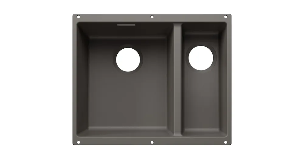 BLANCO SUBLINE 340/160-U balos másfél medencés, 55,5x46 cm-es gránit mosogató, vulkánszürke 527819 Kihagyhatatlan ajánlat