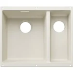 Biztonságos fizetés BLANCO SUBLINE 340/160-U balos másfél medencés, 55,5x46 cm-es gránit mosogató, törtfehér 527820