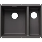 Olcsó BLANCO SUBLINE 340/160-U balos másfél medencés, 55,5x46 cm-es gránit mosogató, palaszürke 527822
