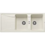 Blanco Sona 8 S kétmedencés gránit mosogató csepegtetővel 116x50 cm, törtfehér 527156 Végkiárusítás