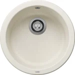 Expressz szállítás Blanco Rondo 45 Silgranit mosogató túlfolyóval és lefolyógarnitúrával, törtfehér 527057