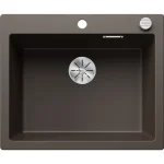 Újdonság BLANCO PLEON 6 egymedencés, 61,5x51 cm-es gránit mosogató, lefolyószabályozóval, kávé 523695