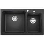 Outlet Blanco Naya 8 két medencés Silgranit 81,5x50 cm mosogató lefolyógarnitúrával, antracit 519646