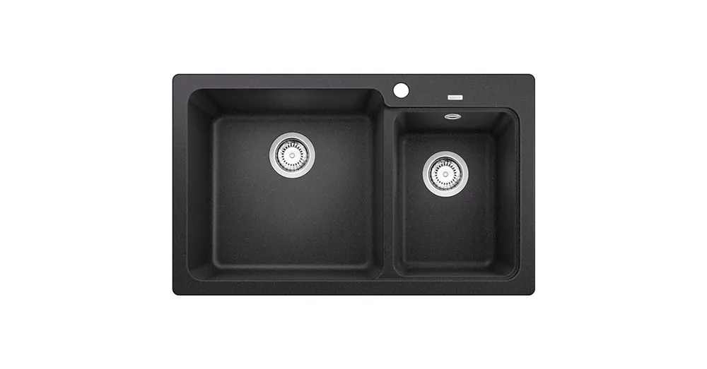 Outlet Blanco Naya 8 két medencés Silgranit 81,5x50 cm mosogató lefolyógarnitúrával, antracit 519646