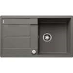 Kedvezmény Blanco Metra 5S-F Silgranit mosogató 85x49 cm lefolyógarnitúrával és távműködtetővel, vulkánszürke 527294