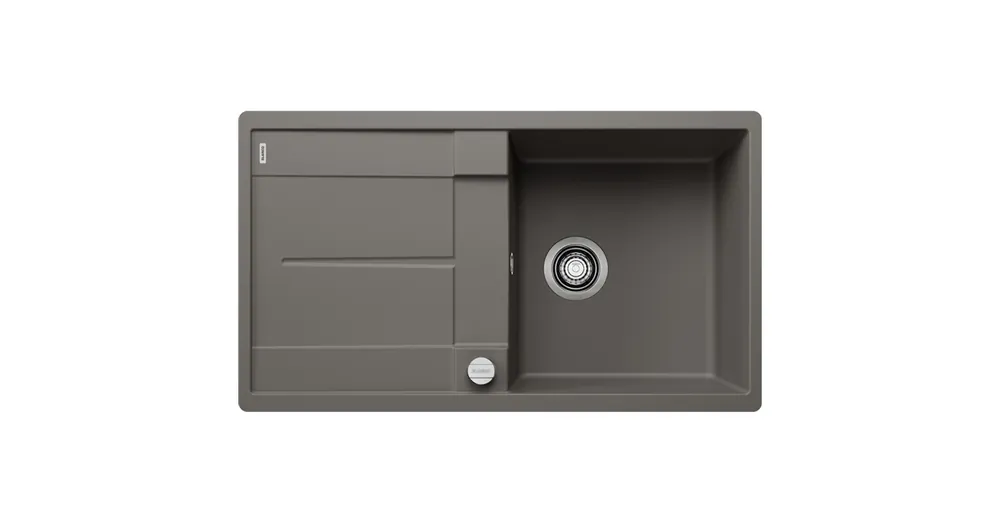 Kedvezmény Blanco Metra 5S-F Silgranit mosogató 85x49 cm lefolyógarnitúrával és távműködtetővel, vulkánszürke 527294