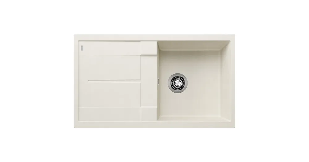Expressz kézbesítés Blanco Metra 5 S gránit mosogató csepegtetővel 86x50 cm lefolyógarnitúrával, törtfehér 527110