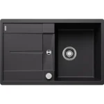 Blanco Metra 45 S-F Silgranit mosogató csepegtető felülettel 77x49 cm és távműködtetővel, fekete 525917 Alacsony ár