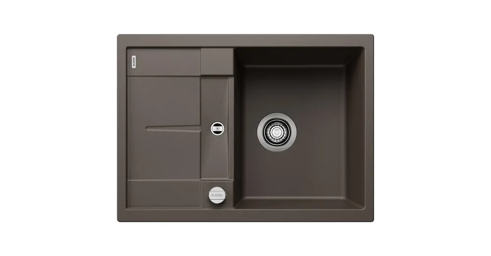 Expressz kézbesítés BLANCO METRA 45 S Compact egymedencés, 68x50 cm-es gránit mosogató, csepegtetőtálcával, lefolyószabályozóval, kávé 519581
