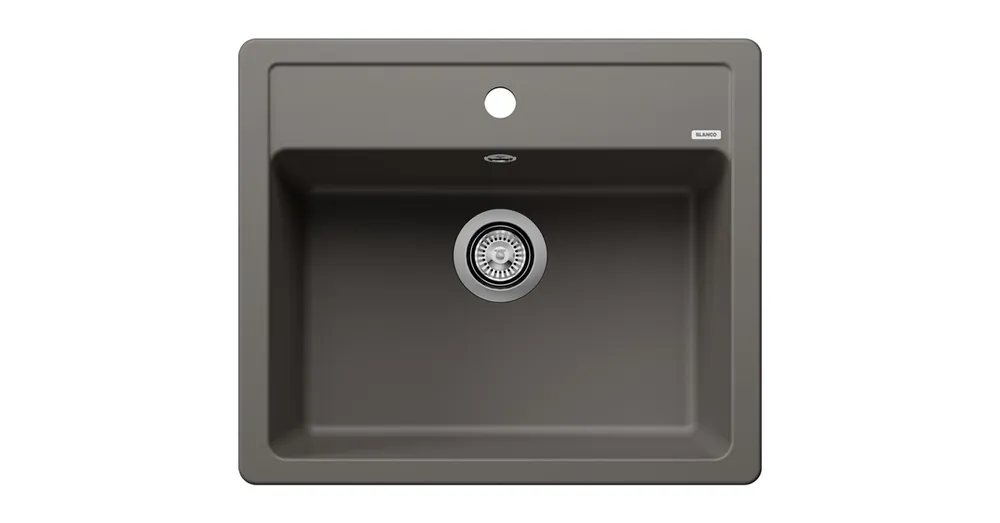 Szuper ajánlat Blanco Legra 6 egymedencés gránit mosogató 58,5x50 cm, lefolyógarnitúrával, vulkánszürke 527269