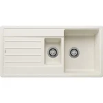 Blanco Legra 6 S két medencés gránit mosogató csepegtető felülettel 100x50 cm, törtfehér 527088 Végkiárusítás
