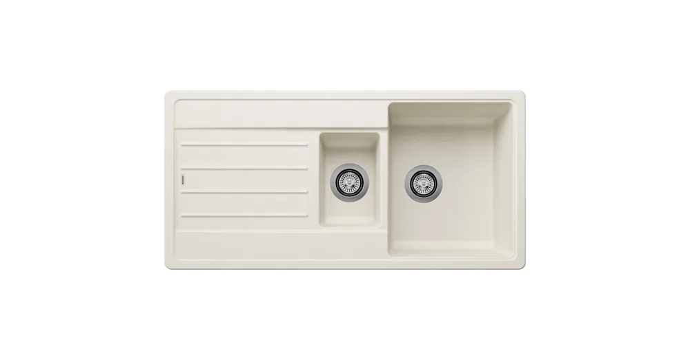 Blanco Legra 6 S két medencés gránit mosogató csepegtető felülettel 100x50 cm, törtfehér 527088 Végkiárusítás