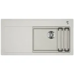 BLANCO ETAGON XL 6 S-F egymedencés, 98,8x49,8 cm-es gránit mosogató, csepegtetőtálcával, lefolyószabályozóval, szintbe építhető, törtfehér 528107 Biztonságos vásárlás
