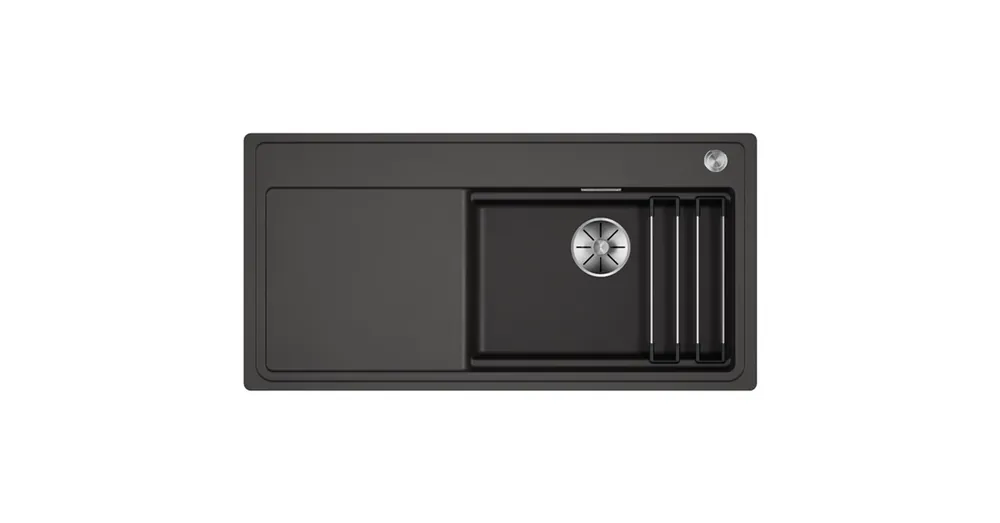 Exkluzív ajánlat BLANCO ETAGON XL 6 S-F egymedencés, 98,8x49,8 cm-es gránit mosogató, csepegtetőtálcával, lefolyószabályozóval, szintbe építhető, palaszürke 528102