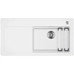 BLANCO ETAGON XL 6 S egymedencés, 100x51 cm-es gránit mosogató, csepegtetőtálcával, lefolyószabályozóval, fehér 528096 Gyors szállítás