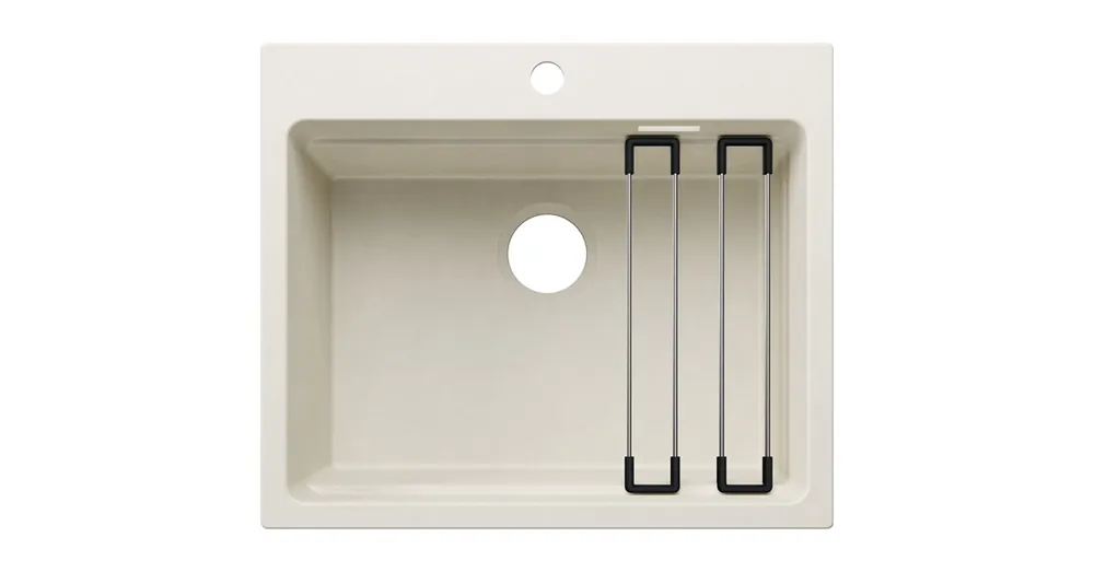 Azonnal elérhető Blanco Etagon 6 Silgranit mosogató 60x51 cm acél sínnel, törtfehér 527748