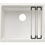 Blanco Etagon 500-U Silgranit 53x46 cm mosogató acél sínnel, fehér 527759 Kiárusítás
