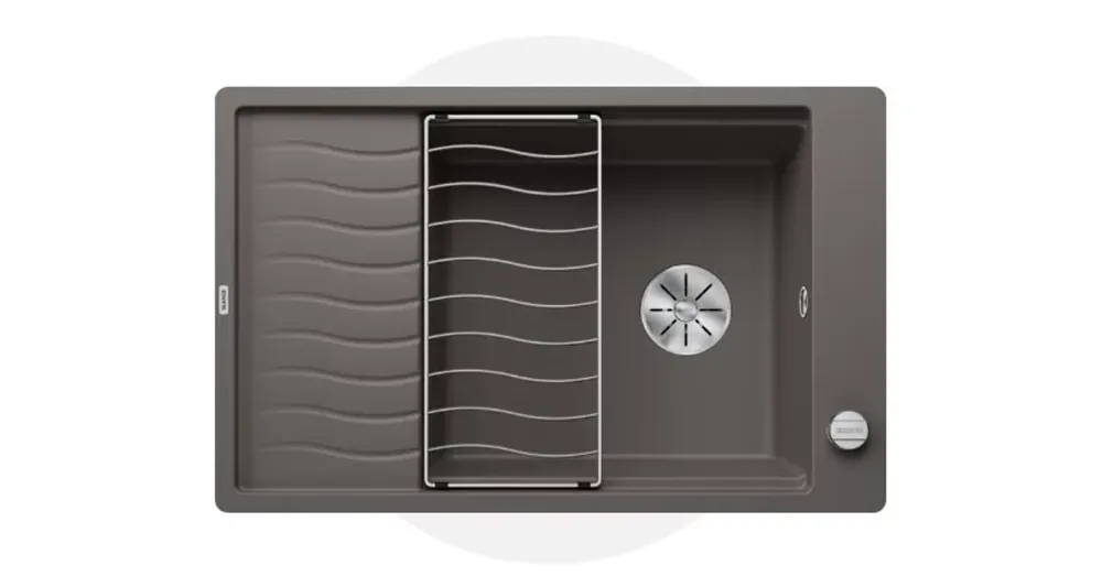 Outlet Blanco Elon XL 6 S-F gránit mosogató csepegtetővel 77x49 cm, lefolyó távműködtetővel, vulkánszürke 527254
