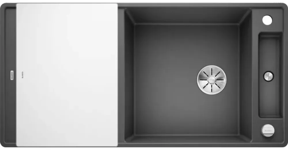 Outlet Blanco Axia III XL 6 S-F Silgránit mosogató excenterrel, üveg vágólappal, palaszürke 523527
