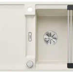 Outlet Blanco Adira XL 6S-F Silgranit 99x49 cm mosogató acél ráccsal és távműködtetővel, törtfehér 527630